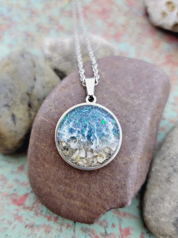 Beach Cremation Necklace Made with your loved one s actual ashes on Sale