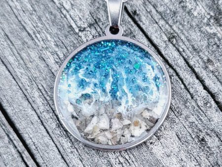 Beach Cremation Necklace Made with your loved one s actual ashes on Sale