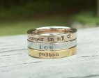 Stacking Personalized Ring - Wear alone or as a set! - Stainless Steel Hand stamped rings - Name Ring - Rose Gold, Gold, and Silver - Custom For Discount