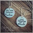 SALE - Hand Stamped Mother daughter set of two  * Matching Necklace set * Mother s Day * The bond between a mother and daughter is forever Online