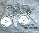 Set of 2 Home Sweet Home - New Homeowners Gift - Personalized - House Warming Gift - New Home Keychain - Couples Keychain Set- Metal Stamped Discount