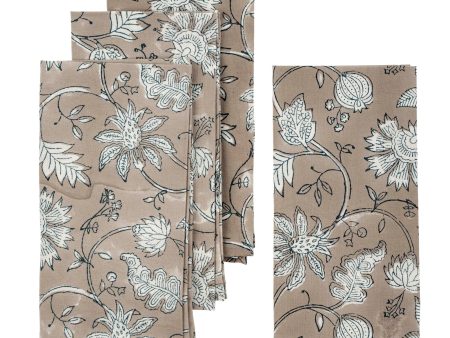 Tierra Block Print Napkins S 4 Cheap