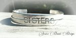 Set of 2 Hand stamped Sisters Cuff Bracelets - Best Friends - Best B*tches - Besties - Custom Made - Personalize Hot on Sale