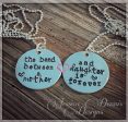 SALE - Hand Stamped Mother daughter set of two  * Matching Necklace set * Mother s Day * The bond between a mother and daughter is forever Online