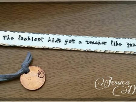 Teacher Bookmark* Penny with school year * The luckiest kids get a teacher like you * Can be personalized with your own words* Hand Stamped* Online now