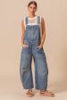 Slouchy Denim Overalls Hot on Sale