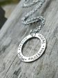 Solid pewter washer Mother s Necklace - Washer Pendant - Mom Gift - Grandma Gift - Stainless steel chain - Hand Stamped Jewelry Personalized Online Sale