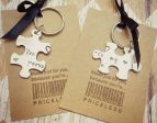 Set of 2 Aluminum You re my person puzzle piece Keychains* Online