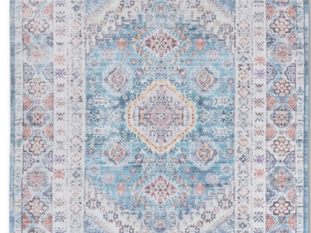 Printed Washable Rug-BLUE Online now