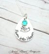 SALE - Born into Heaven baby loss necklace with birthstone*  Hand Stamped - Miscarriage Jewelry - Child Loss Necklace - Memorial Jewelry on Sale