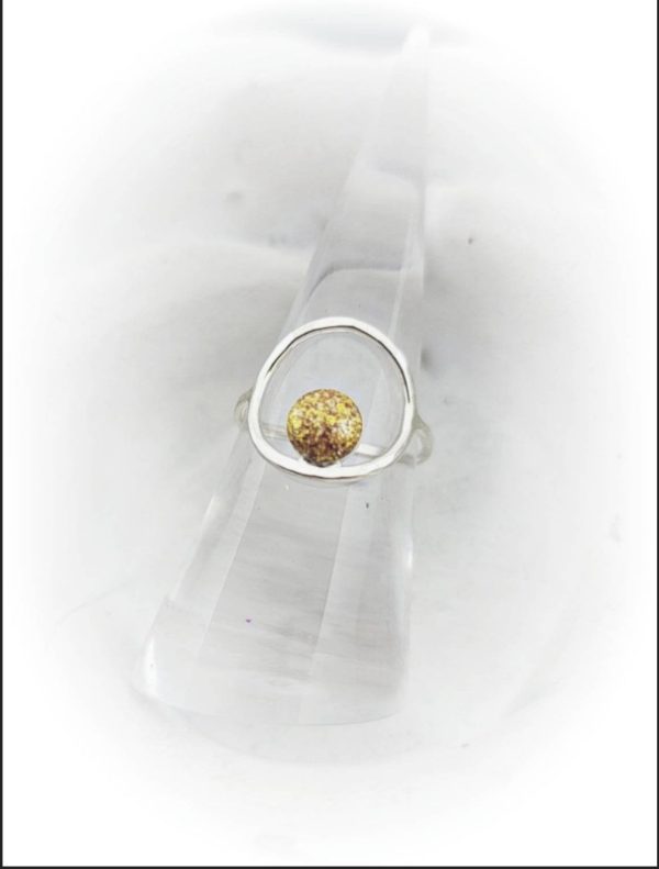 Sterling Silver Full Moon Karma Design Cremation Ring on Sale