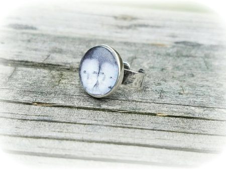 SALE* Sterling Silver Photo Ring - Custom Made - Any Photo! - Memorial Keepsake - Child Loss Gift - Hammered Ring For Sale