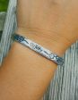 Wish dandelion hand stamped bangle bracelet * hypoallergenic grade aluminum * will not tarnish For Cheap